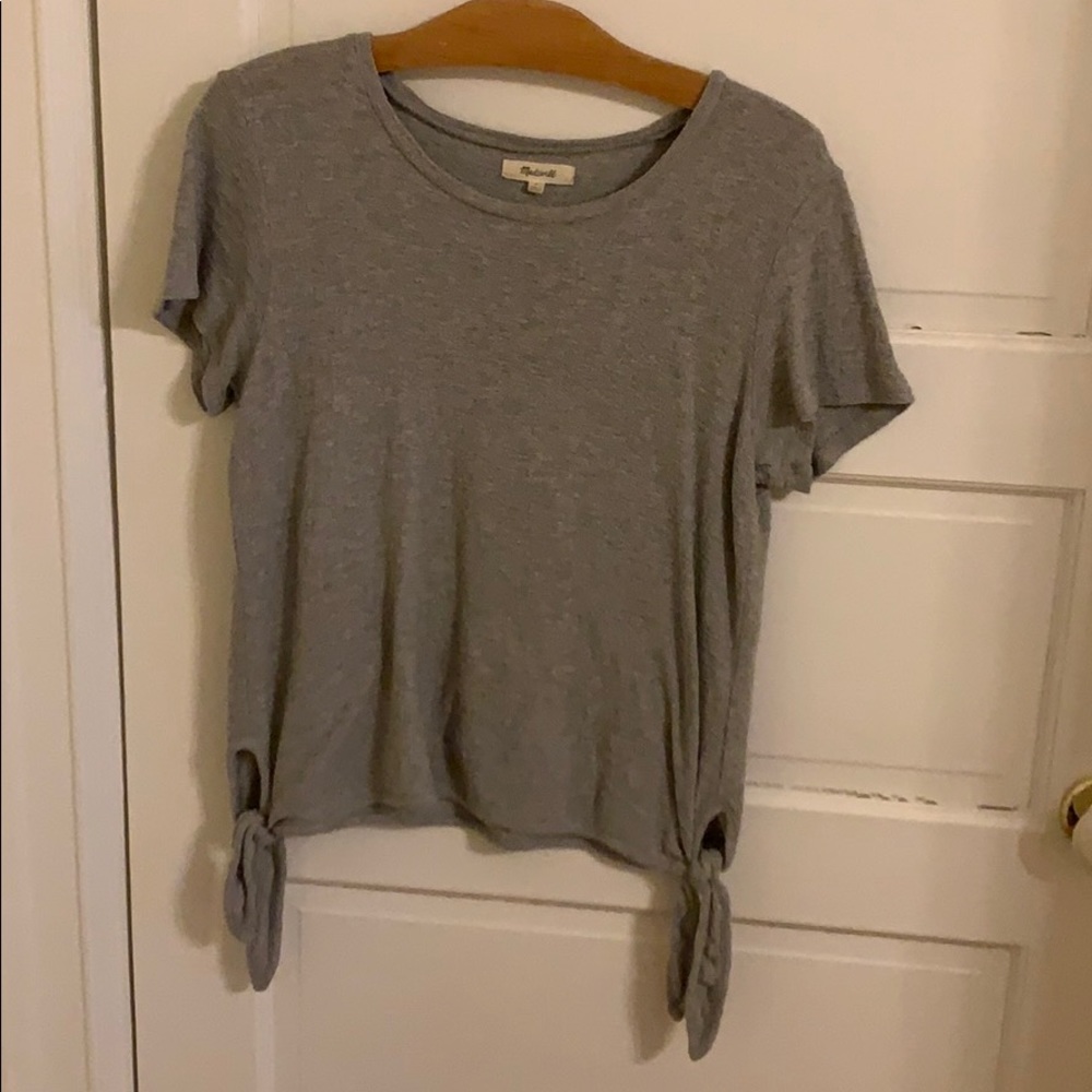 Madewell Grey Tied Shirt